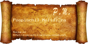 Pospischil Melióra névjegykártya